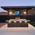 KoKoMo Big Island Outdoor Kitchen with Dual TVs