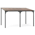 Wall-Mounted Hardtop Patio Pergola