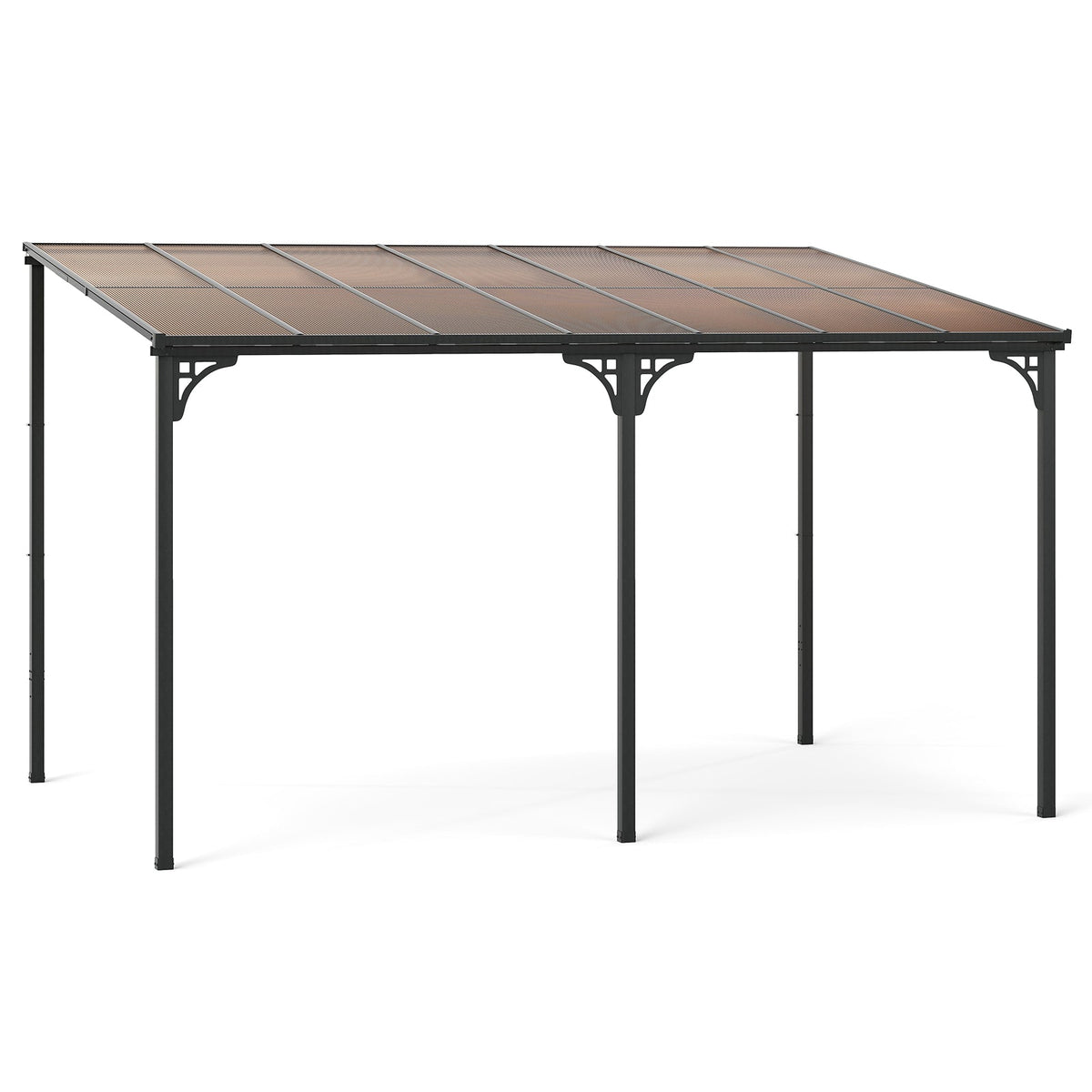 Wall-Mounted Hardtop Patio Pergola
